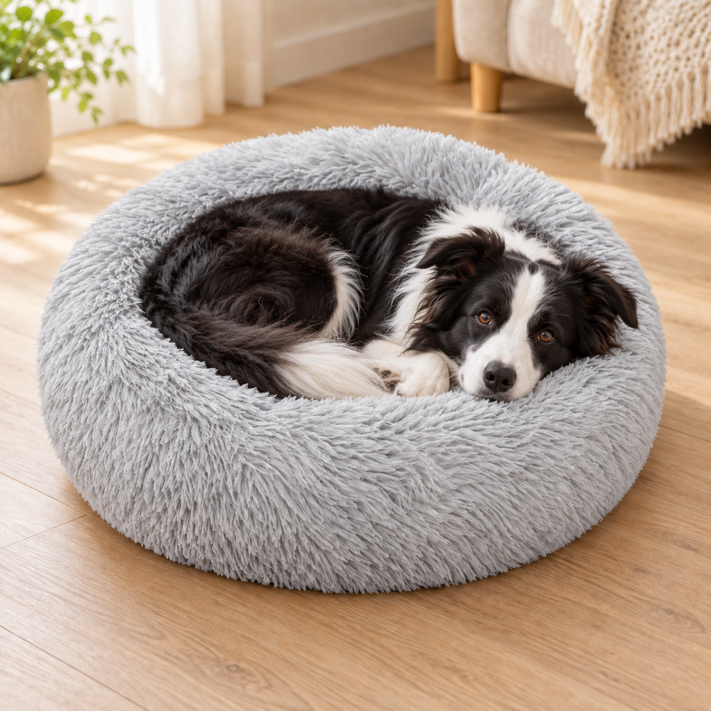 Panier rond douillet pour chien et chat